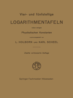 cover image of Vier- und Fünfstellige Logarithmentafeln